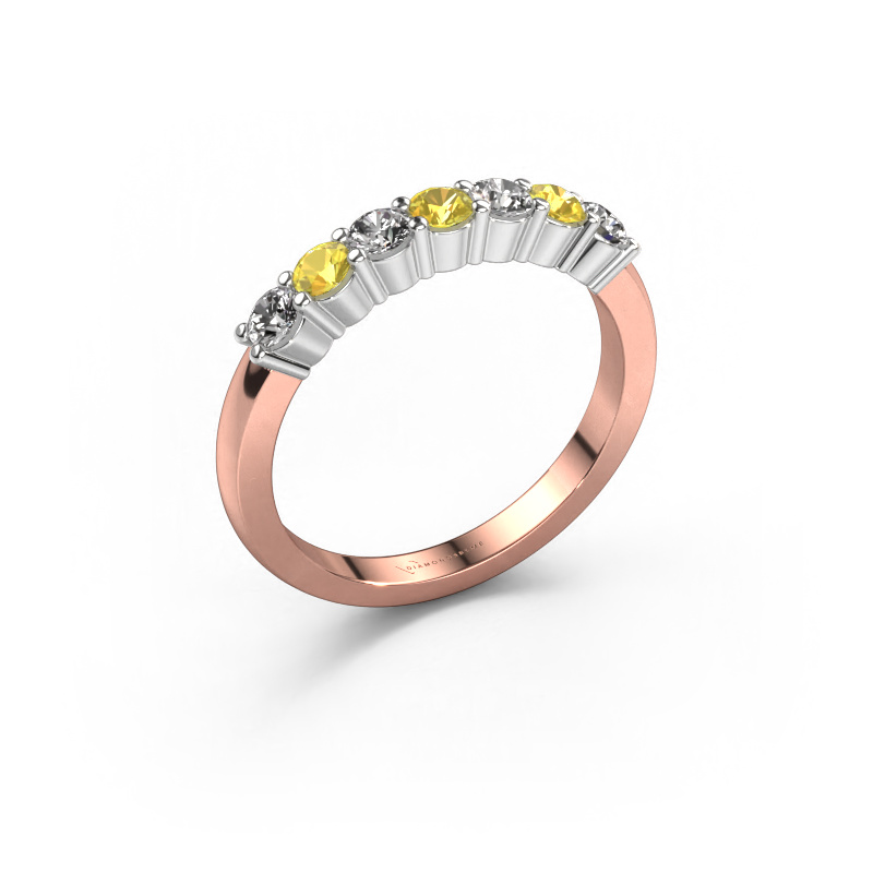 Image of Ring Yasmin 7 585 rose gold Yellow sapphire 2.7 mm