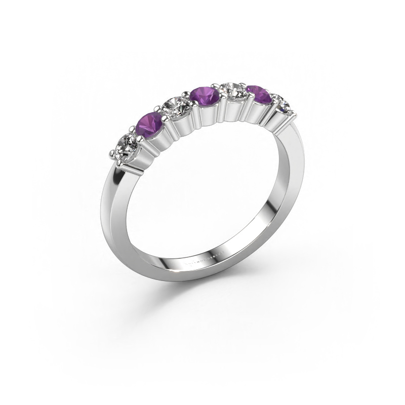 Image of Ring Yasmin 7 585 white gold Amethyst 2.7 mm
