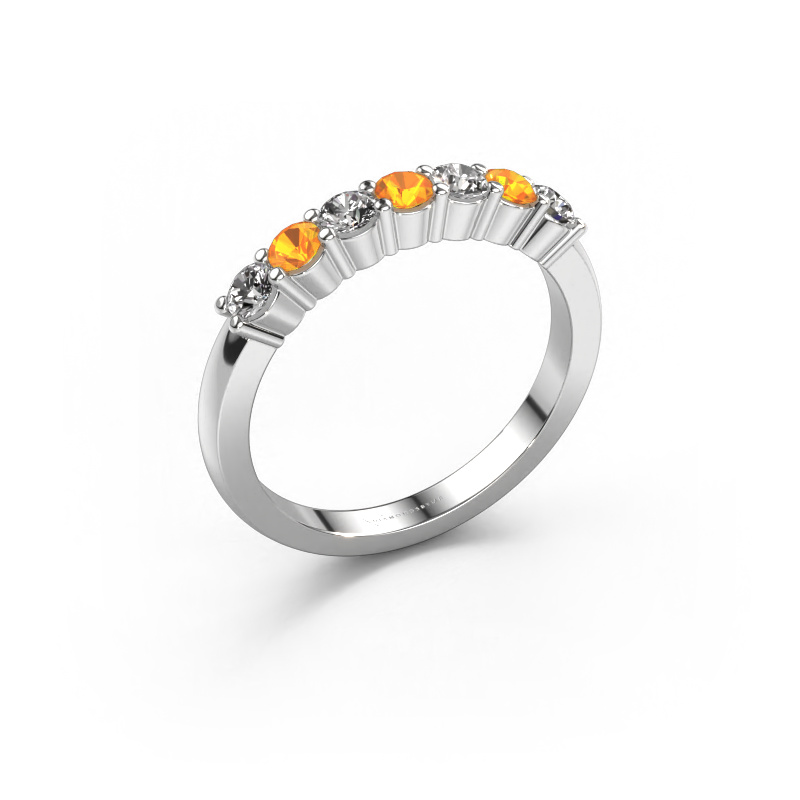 Bild von Ring Yasmin 7 585 Weißgold Citrin 2.7 mm