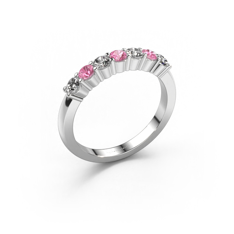 Image of Ring Yasmin 7 585 white gold Pink sapphire 2.7 mm