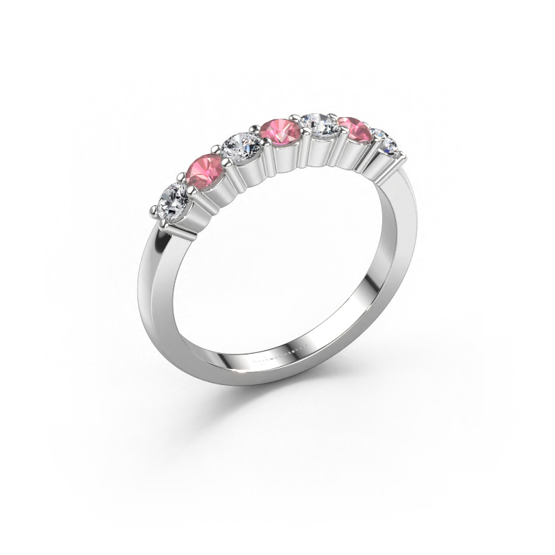 Image of Ring Yasmin 7 950 platinum Tourmaline pink 2.7 mm