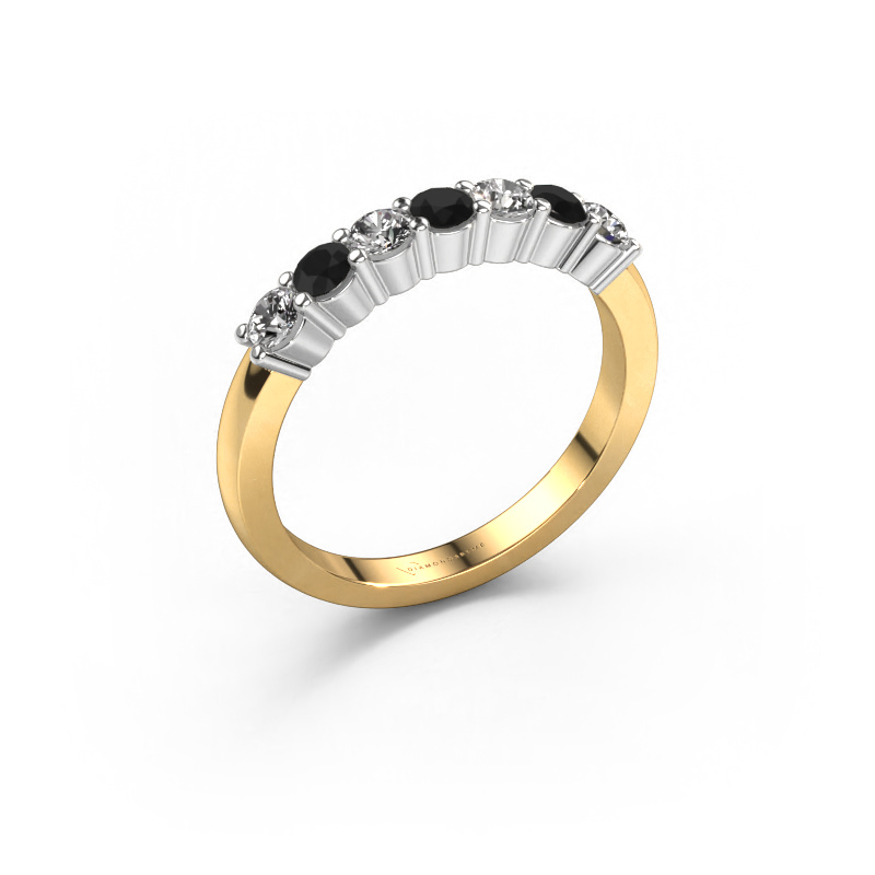 Image de Bague Yasmin 7 585 or jaune Diamant noir 0.608 crt