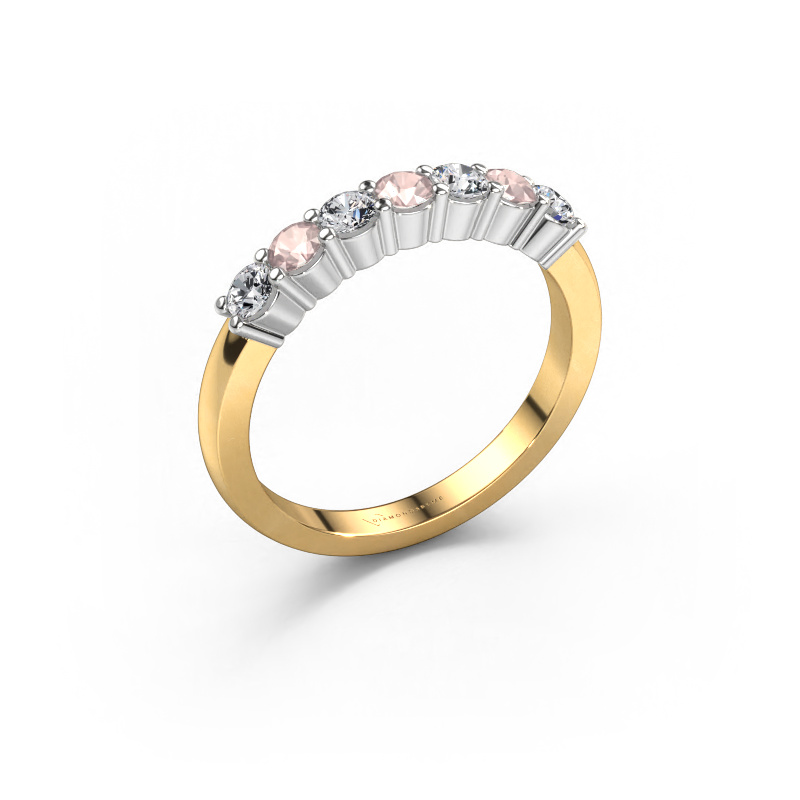 Image of Ring Yasmin 7 585 gold Morganite champagne 2.7 mm
