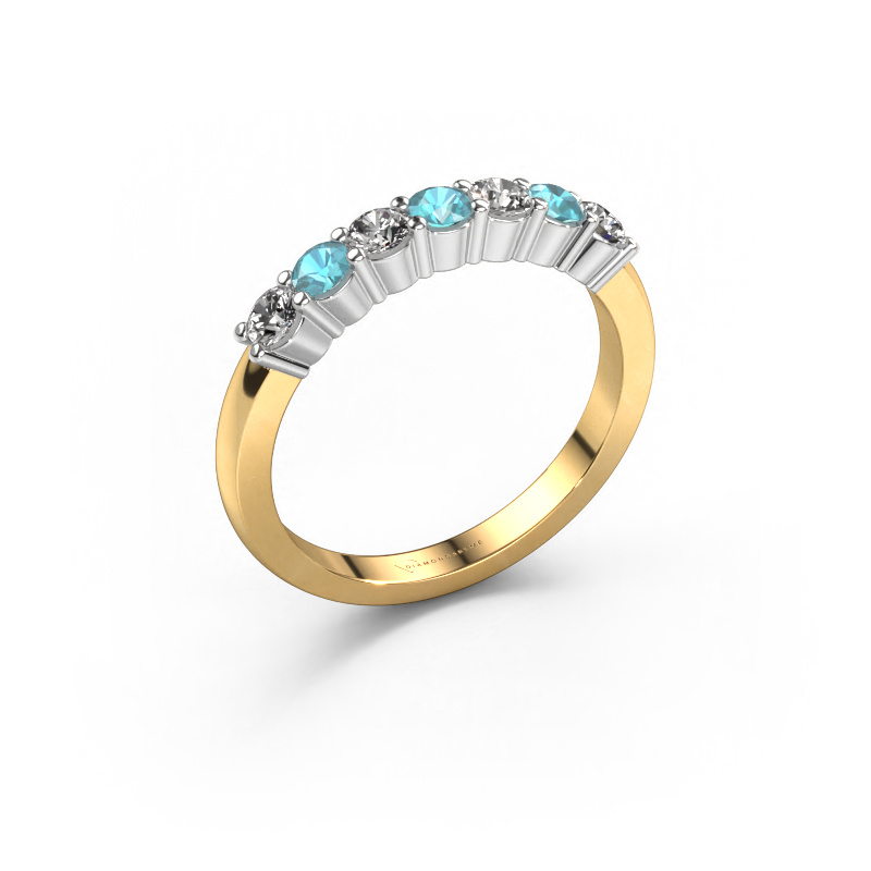 Image of Ring Yasmin 7 585 gold Blue topaz 2.7 mm
