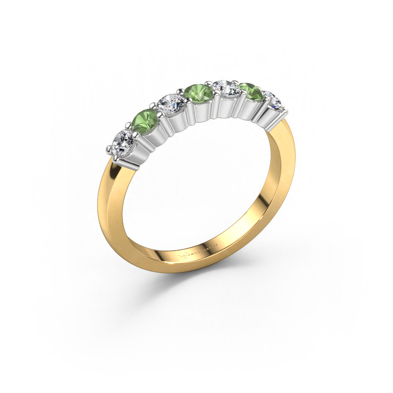 Image de Bague Yasmin 7 585 or jaune Vert tourmaline 2.7 mm