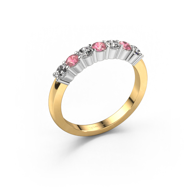 Image of Ring Yasmin 7 585 gold Tourmaline pink 2.7 mm