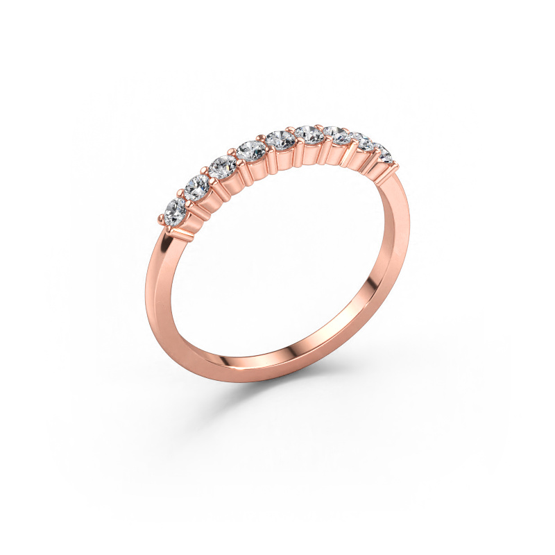 Immagine di Anello Yasmin 9 585 oro rosa Diamante 0.27 crt