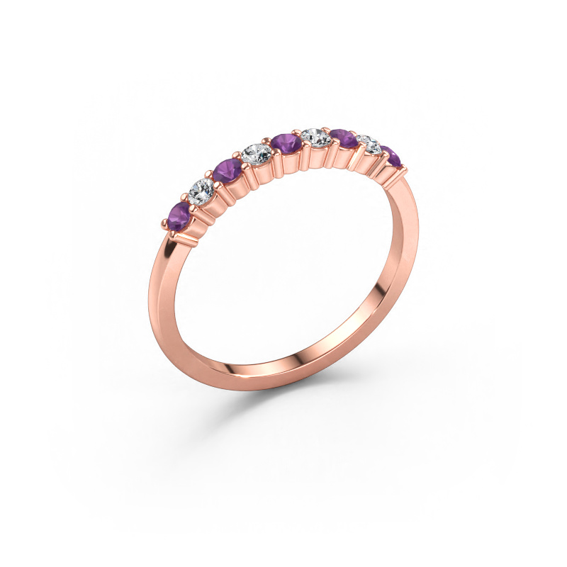 Bild av Ring Yasmin 9 585 roséguld Ametist 2.4 mm