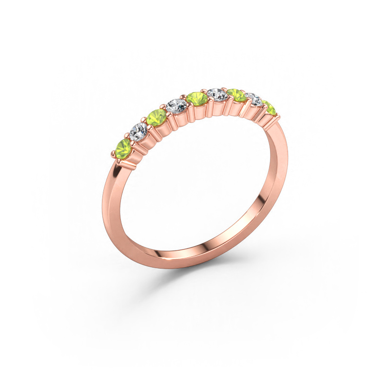 Immagine di Anello Yasmin 9 585 oro rosa Peridoto 2.4 mm