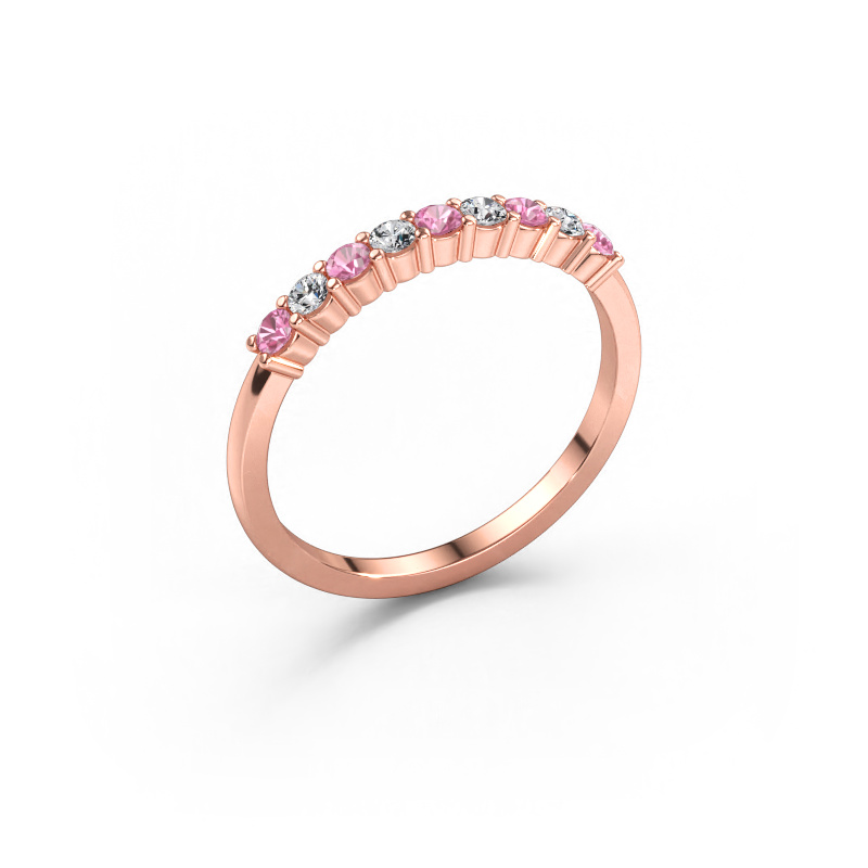 Bild av Ring Yasmin 9 585 roséguld Rosa safir 2.4 mm
