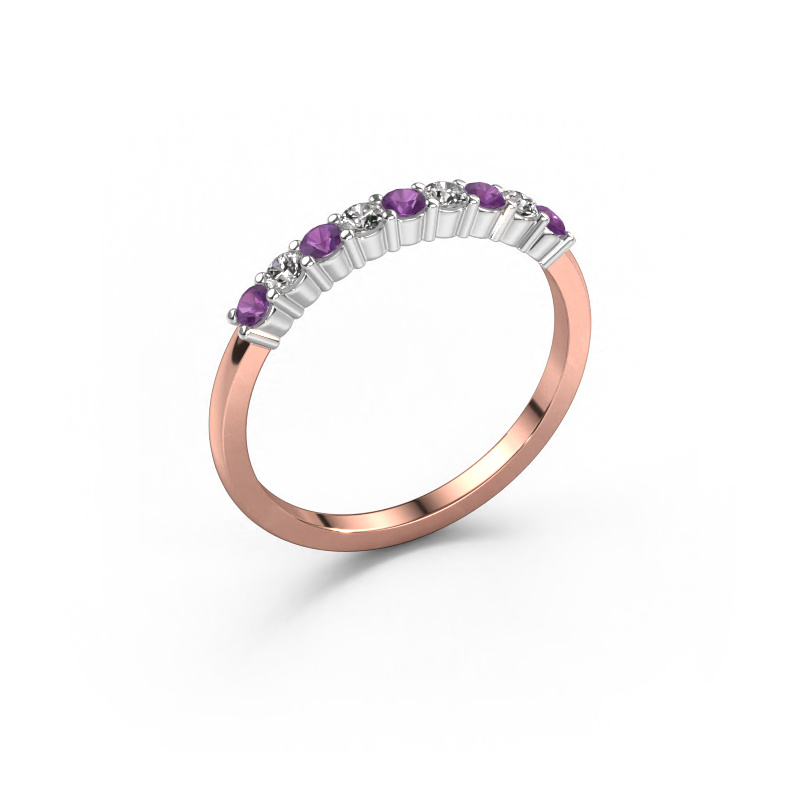 Image of Ring Yasmin 9 585 rose gold Amethyst 2.4 mm