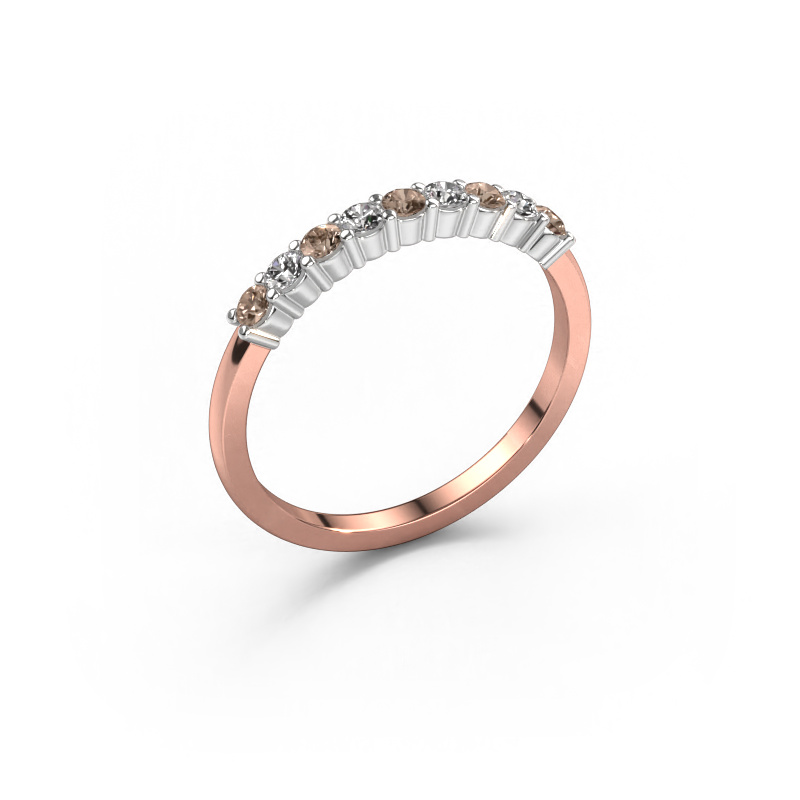 Image of Ring Yasmin 9 585 rose gold Brown diamond 0.495 crt