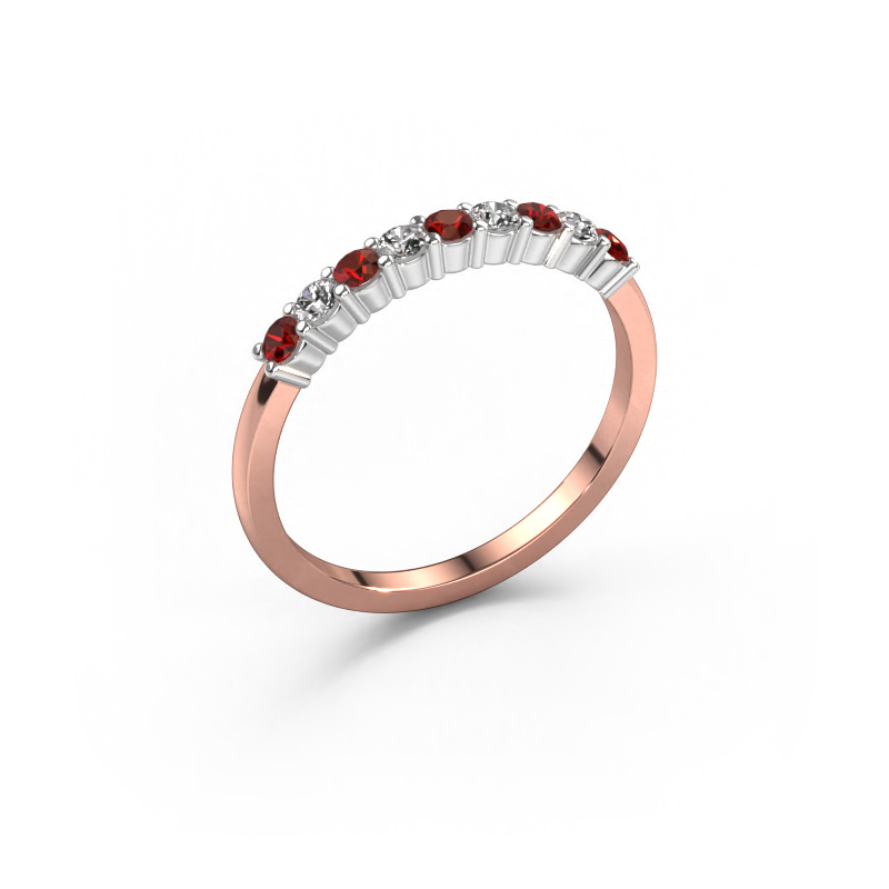 Image of Ring Yasmin 9 585 rose gold Garnet 2.4 mm