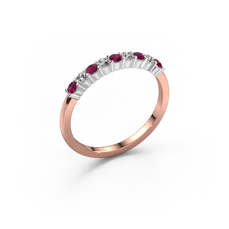 Afbeelding van Ring Yasmin 9 585 rosé goud Rhodoliet 2.4 mm
