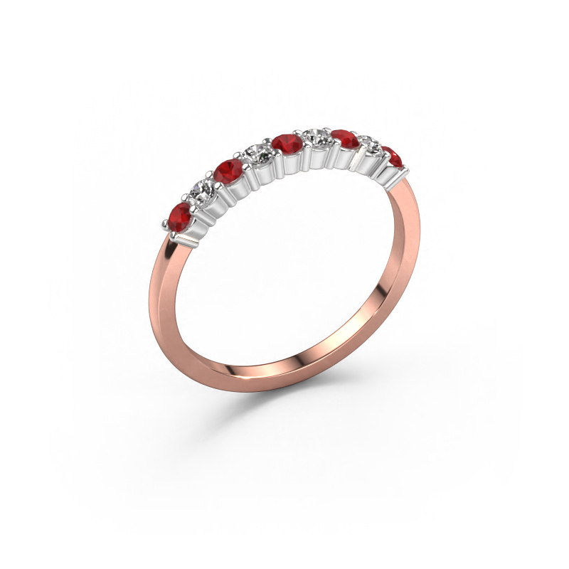 Image of Ring Yasmin 9 585 rose gold Ruby 2.4 mm