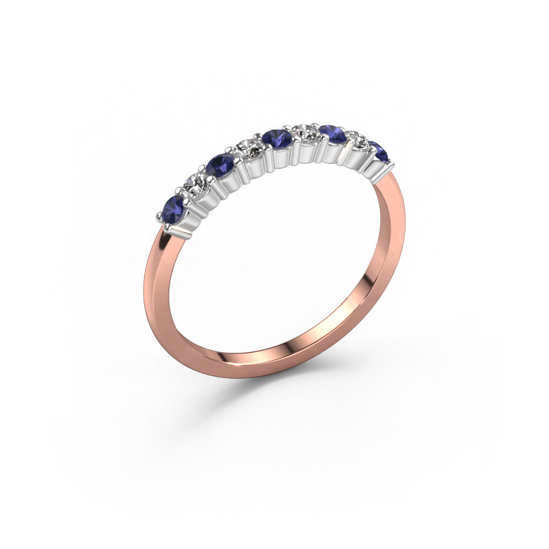 Image de Bague Yasmin 9 585 or rose Saphir 2.4 mm
