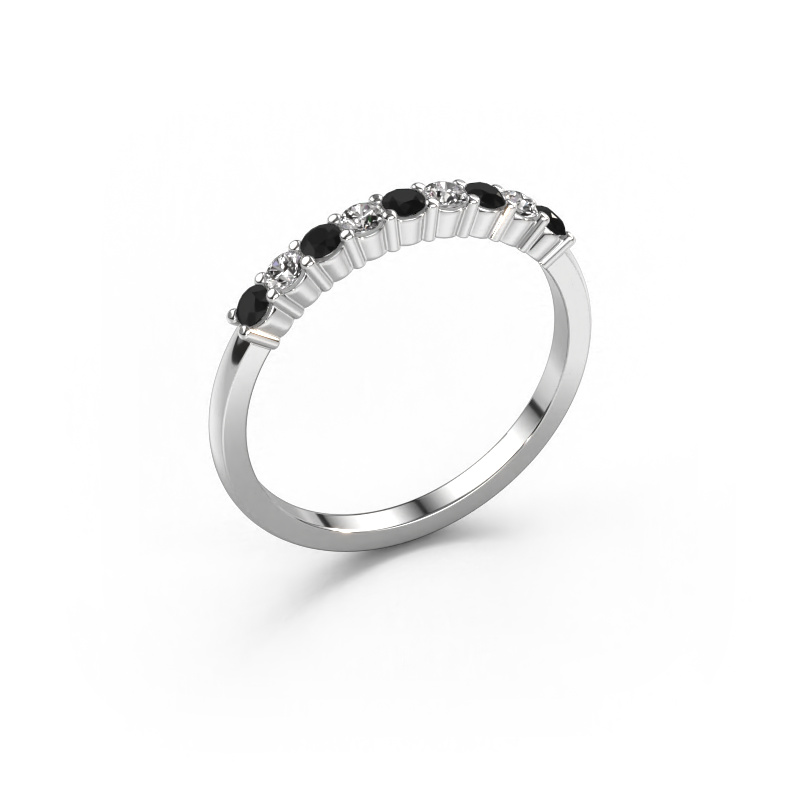 Image of Ring Yasmin 9 585 white gold Black diamond 0.55 crt