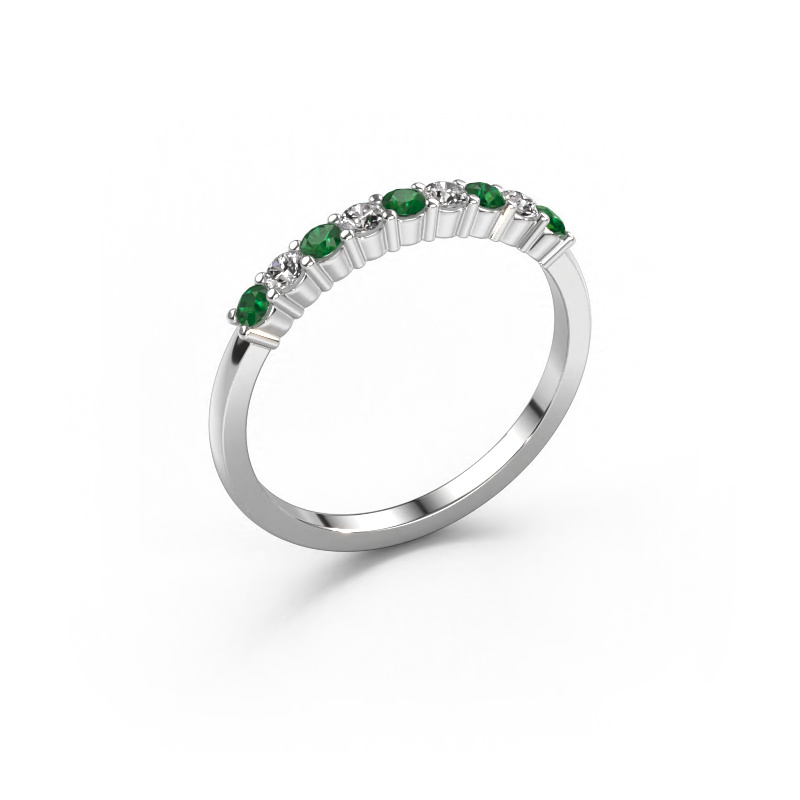 Image of Ring Yasmin 9 950 platinum Emerald 2.4 mm