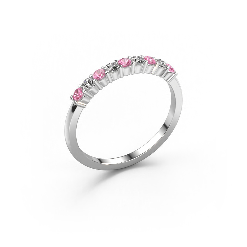 Image of Ring Yasmin 9 950 platinum Pink sapphire 2.4 mm