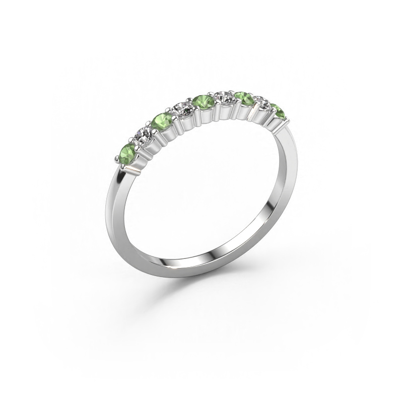 Image of Ring Yasmin 9 950 platinum Tourmaline green 2.4 mm