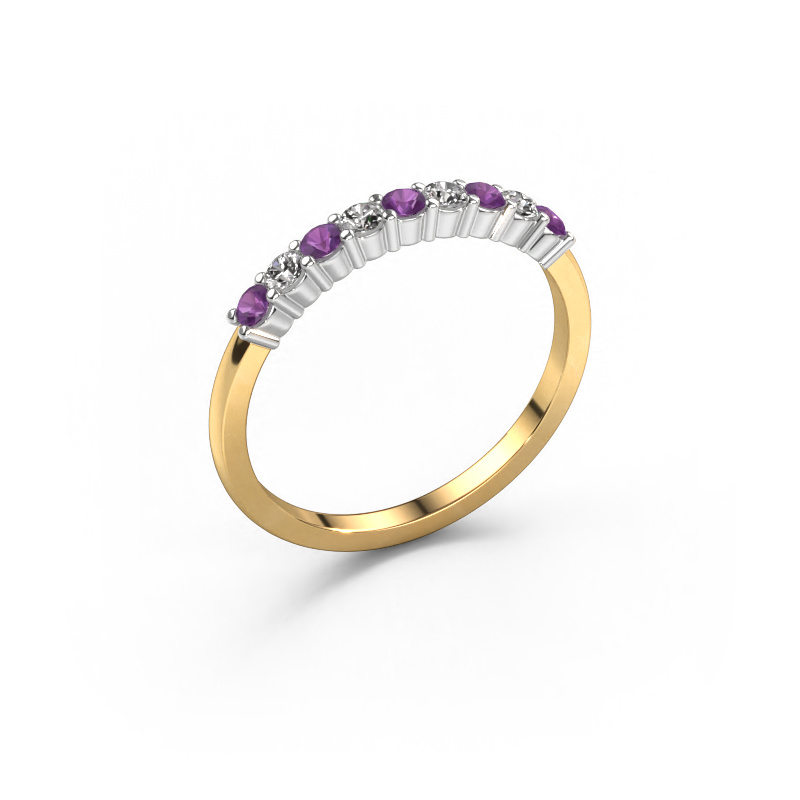 Image of Ring Yasmin 9 585 gold Amethyst 2.4 mm