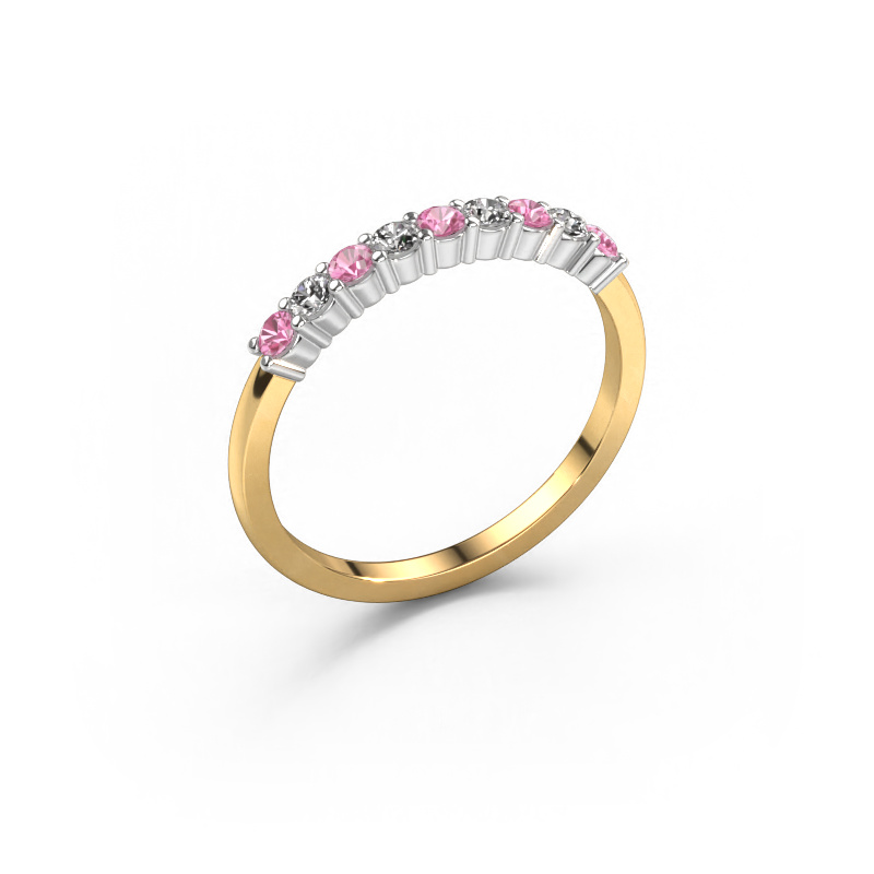 Image of Ring Yasmin 9 585 gold Pink sapphire 2.4 mm