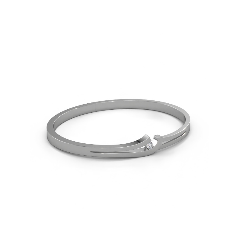 Image of Bangle Yentl 585 white gold Lab-grown diamond 0.10 crt