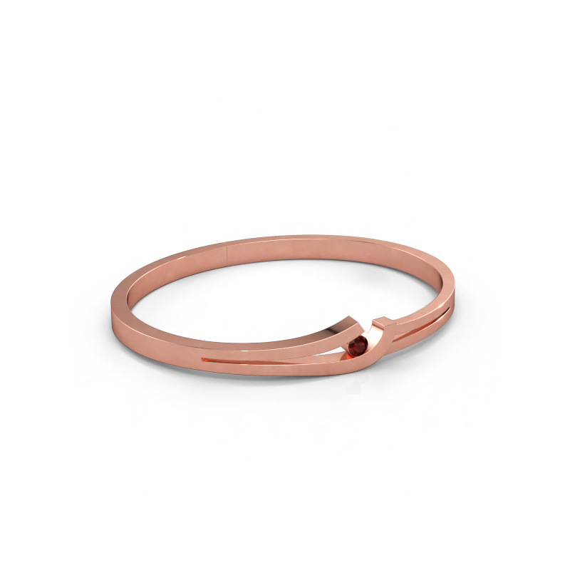 Immagine di Bracciale rigido Yentl 585 oro rosa Granato 3.7 mm