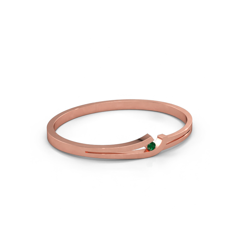 Bild av Armring Yentl 585 roséguld Smaragd 3.7 mm