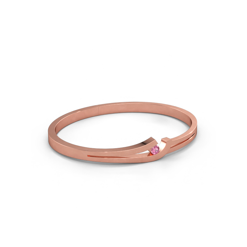 Immagine di Bracciale rigido Yentl 585 oro rosa Zaffiro rosa 3.7 mm