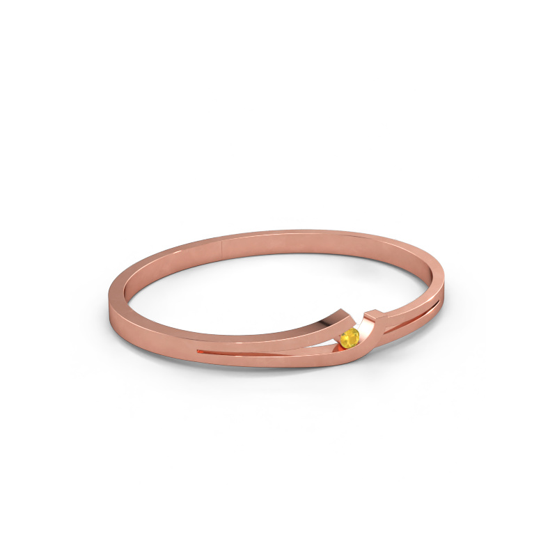 Immagine di Bracciale rigido Yentl 585 oro rosa Zaffiro giallo 3.7 mm