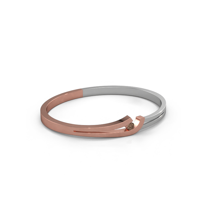 Image of Bangle Yentl 585 rose gold Brown diamond 0.20 crt