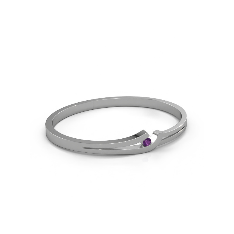 Image of Bangle Yentl 585 white gold Amethyst 3.7 mm