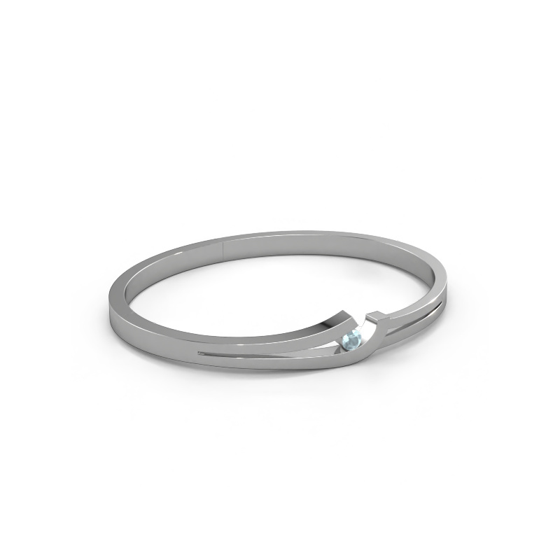 Image of Bangle Yentl 585 white gold Aquamarine 3.7 mm