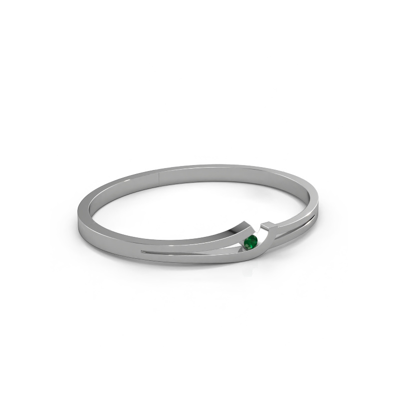Image of Bangle Yentl 585 white gold Emerald 3.7 mm