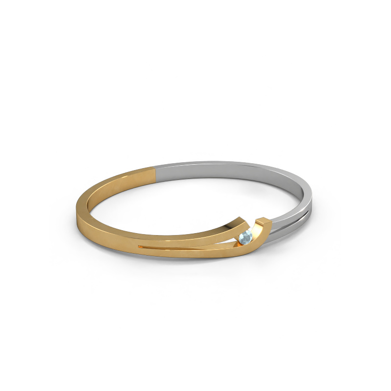 Bild von Armreif Yentl 585 Gold Aquamarin 3.7 mm
