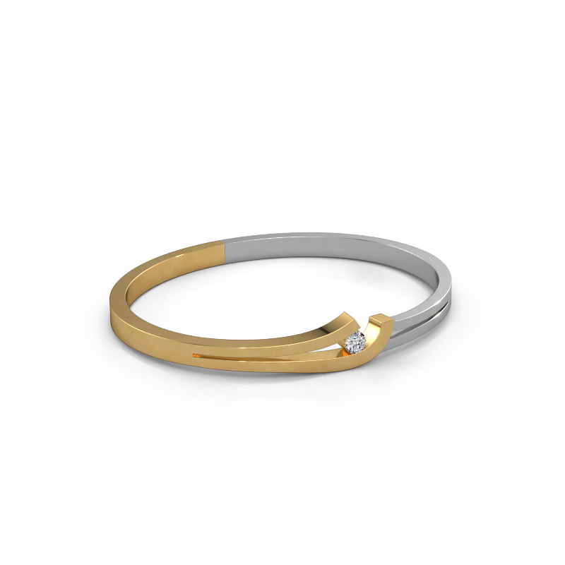 Image de Bracelet jonc Yentl 585 or jaune Diamant synthétique 0.25 crt
