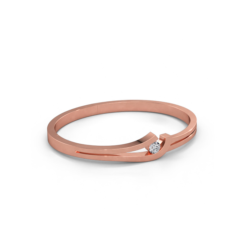Immagine di Bracciale rigido Yentl 585 oro rosa Diamante lab grown 0.50 crt
