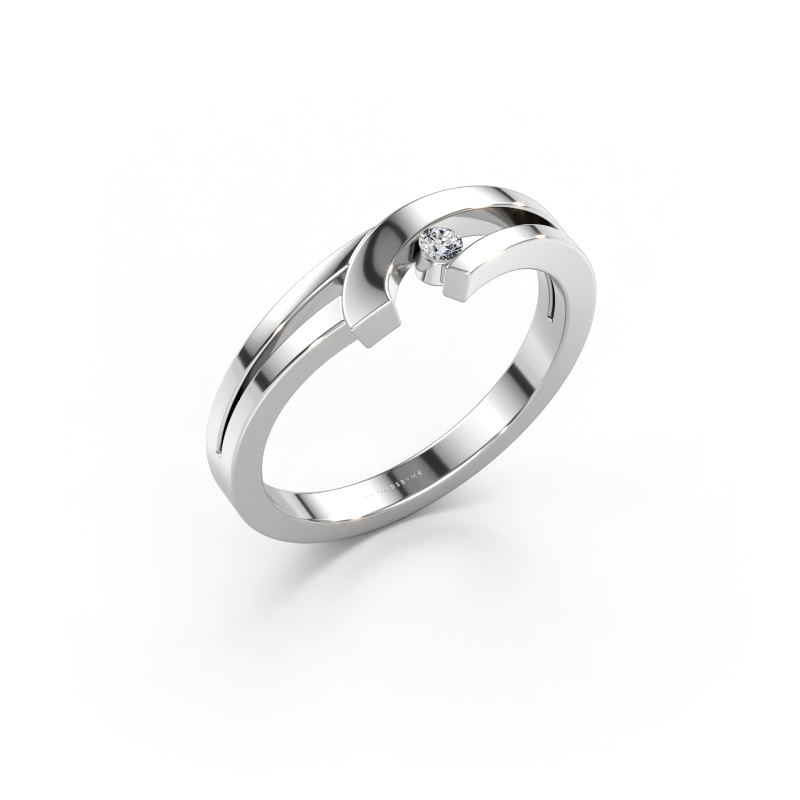 Bild av Ring Yentl 585 vitt guld Diamant 0.03 crt