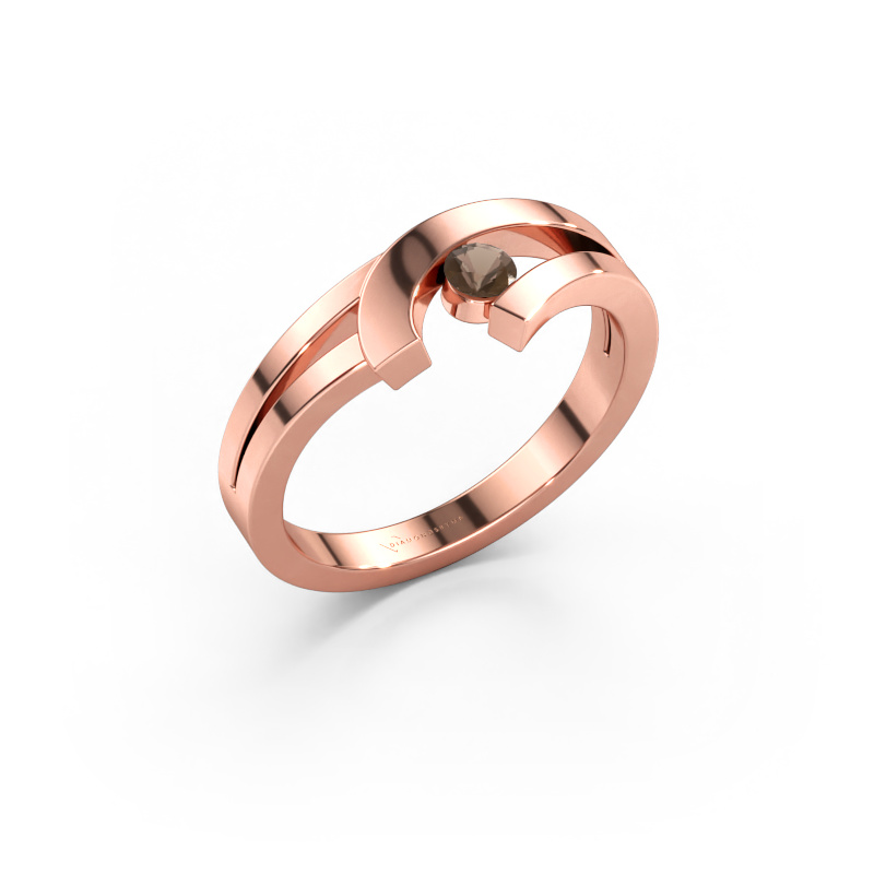 Bild av Ring Yentl 585 roséguld Rökkvarts 3 mm