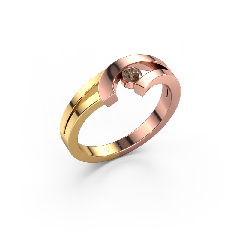 Image of Ring Yentl 585 rose gold Brown diamond 0.10 crt