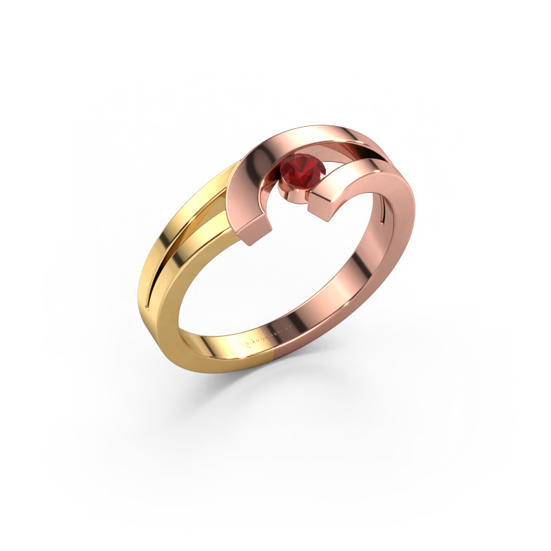Image of Ring Yentl 585 rose gold Ruby 3 mm