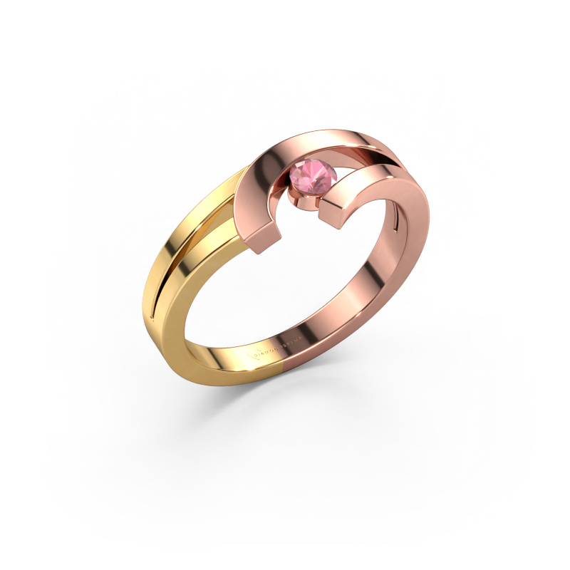 Image of Ring Yentl 585 rose gold Tourmaline pink 3 mm