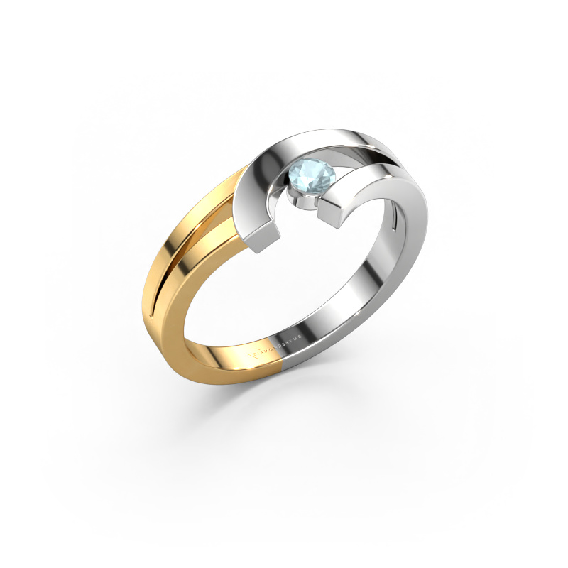 Image of Ring Yentl 585 white gold Aquamarine 3 mm