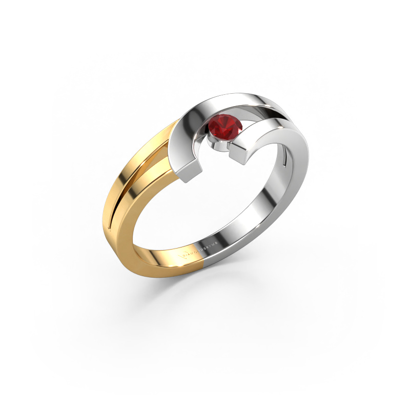 Image of Ring Yentl 585 white gold Ruby 3 mm