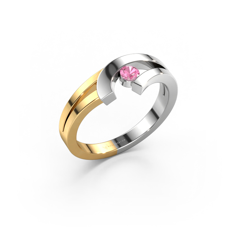 Image of Ring Yentl 585 white gold Pink sapphire 3 mm