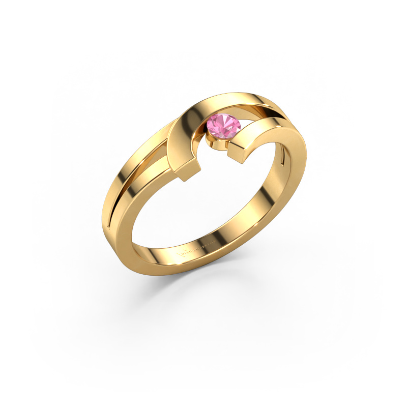 Image of Ring Yentl 585 gold Pink sapphire 3 mm