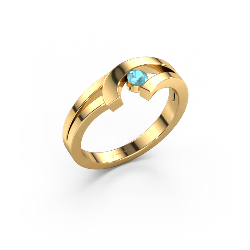 Image of Ring Yentl 585 gold Blue topaz 3 mm