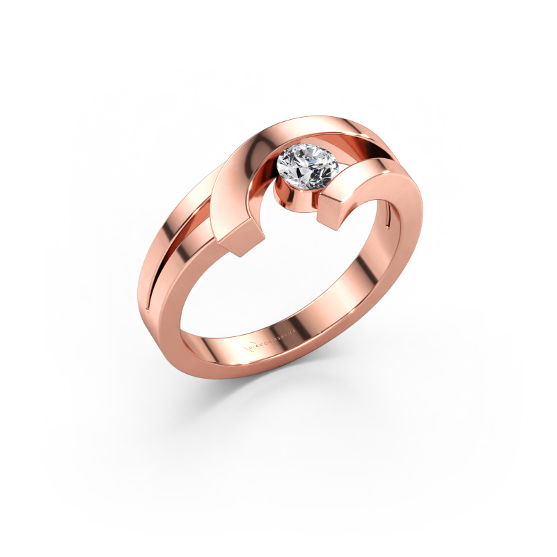 Bild av Ring Yentl 585 roséguld Diamant 0.25 crt