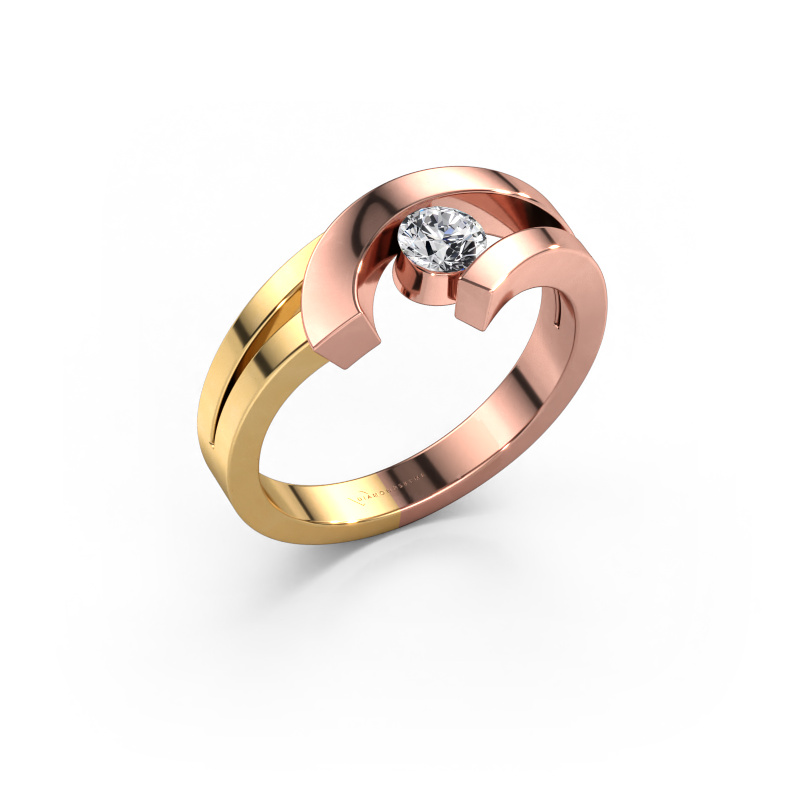 Image of Ring Yentl 585 rose gold Diamond 0.30 crt